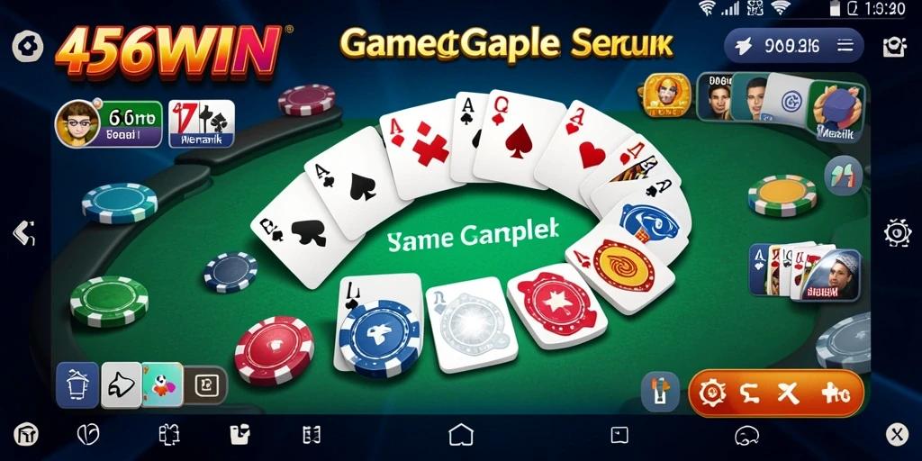 Tampilan gameplay seru di 456WIN, nikmati Gaple yang menantang.