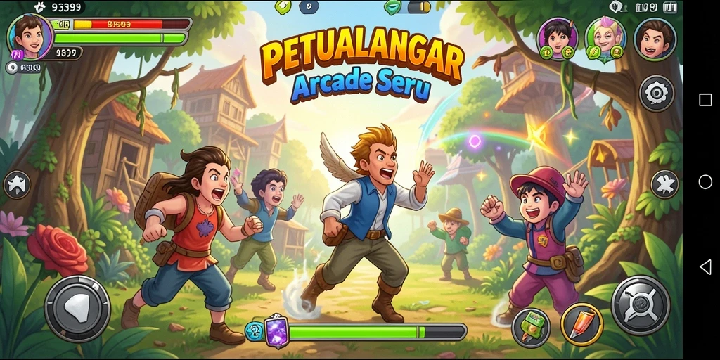 Tampilan gameplay seru dari 9399 yang menampilkan aksi cepat.