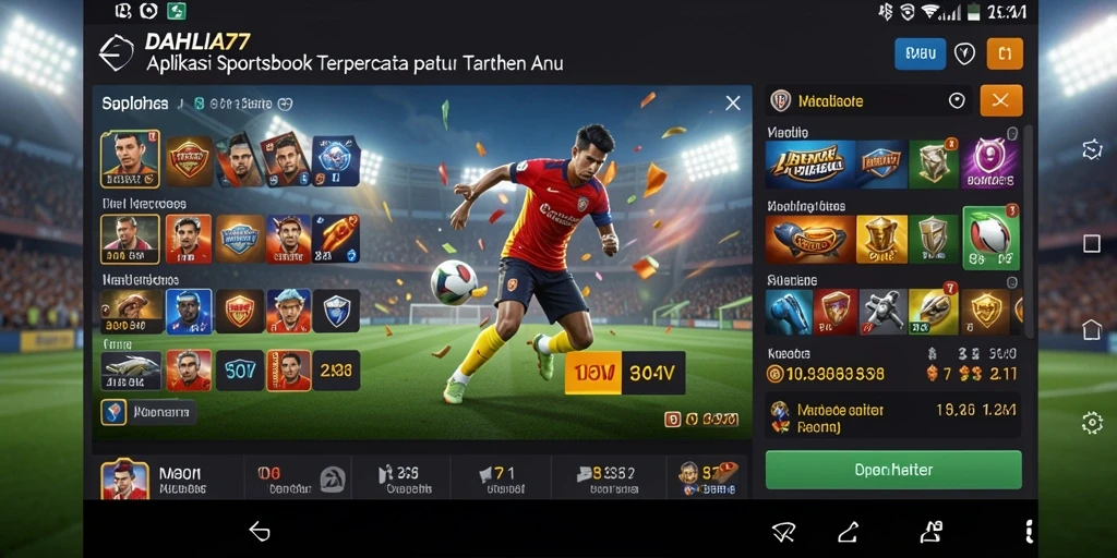 Screenshot DAHLIA77 menampilkan tampilan intuitif untuk taruhan olahraga.