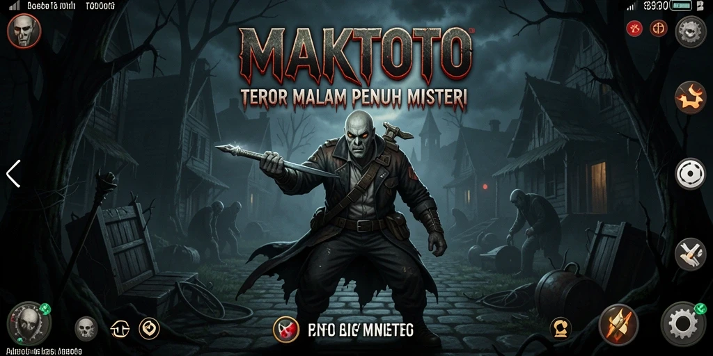 Tangkapan layar gameplay mengerikan dengan elemen ketegangan tinggi.