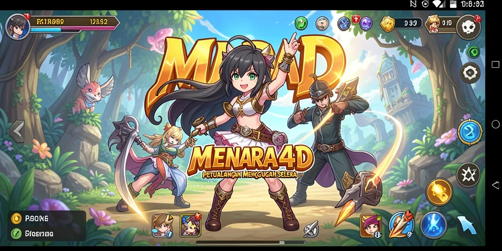 Tampilan gameplay <strong>MENARA4D</strong> yang menegangkan dan penuh warna.
