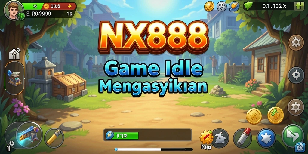 Tangkapan layar utama NX888 menampilkan gameplay Idle yang menarik.