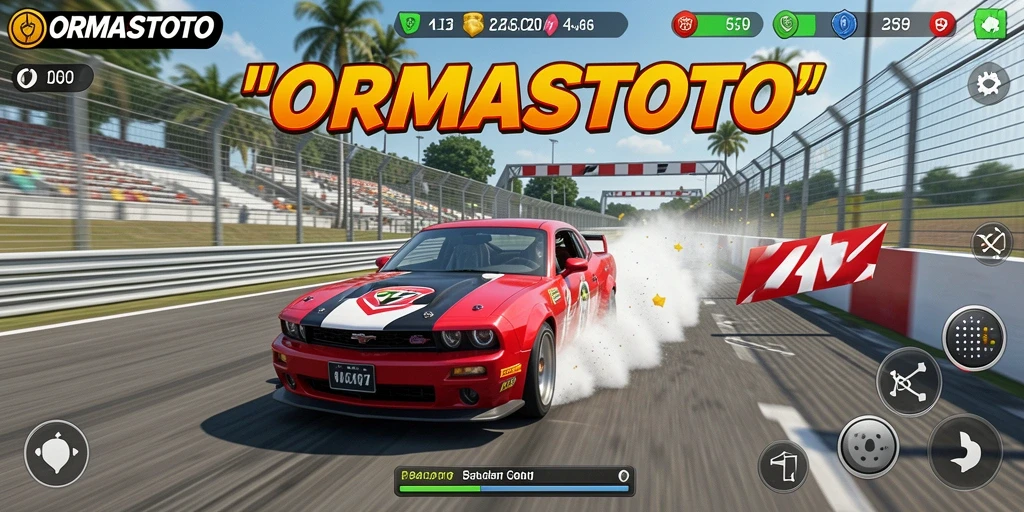 Tampilan menarik gameplay balapan di ORMASTOTO.