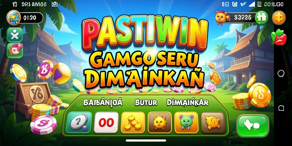 Tangkapan layar gameplay PASTIWIN dengan suasana Bingo yang menyenangkan.