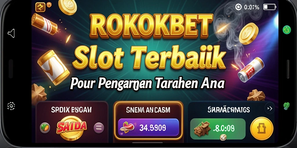 Tangkapan layar ROKOKBET menampilkan gameplay slot yang mendebarkan.