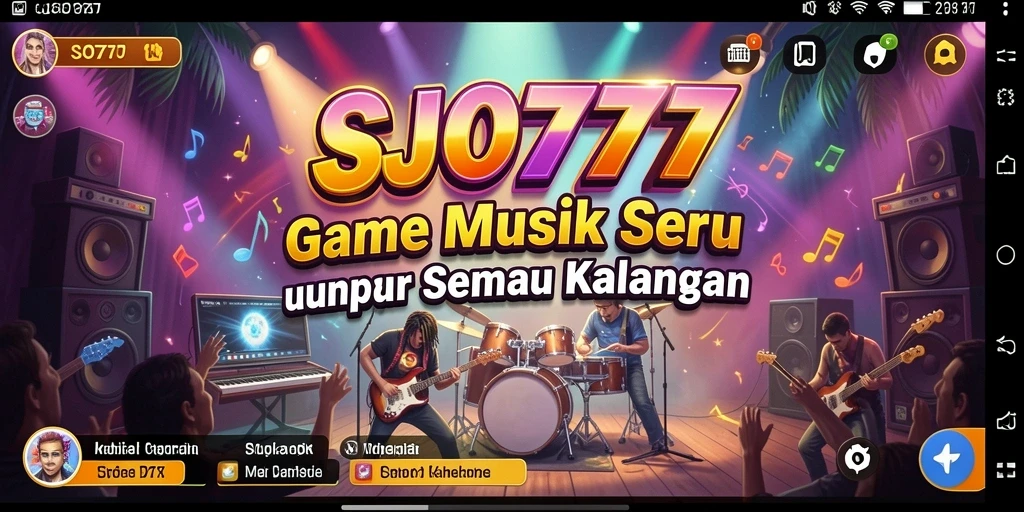 Screenshot gameplay SJO777 menampilkan keseruan bermain musik.