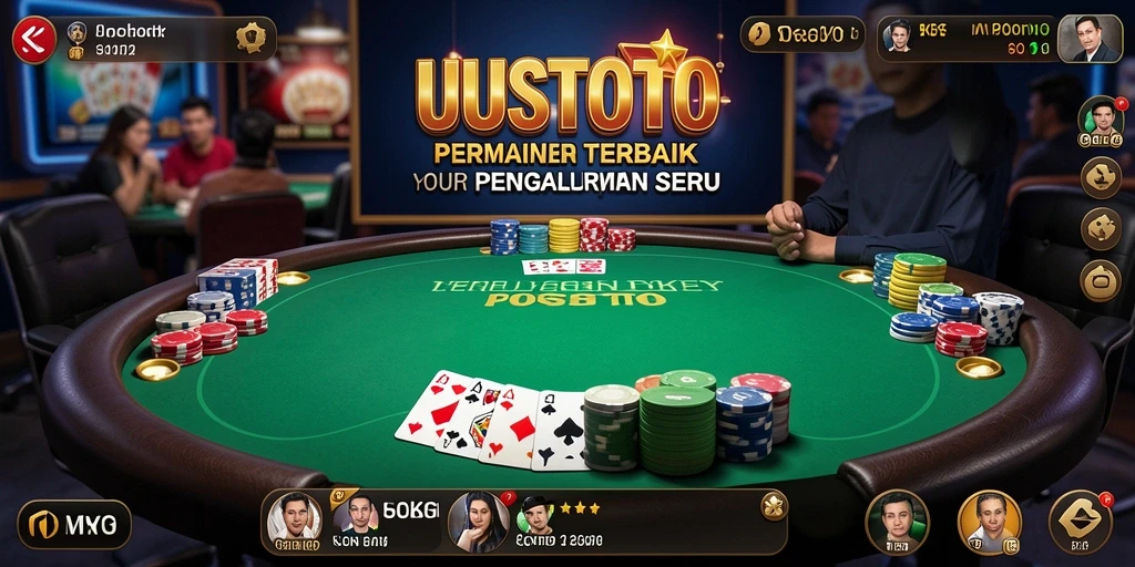 Screenshot UUSTOTO menampilkan gameplay poker yang menarik dan interaktif.