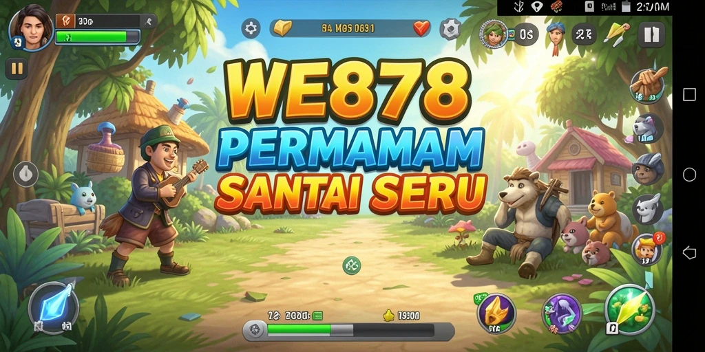 Tampilan gameplay WE878 yang menarik dan penuh warna.